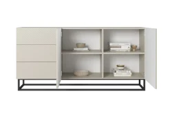 Bogart Komody*ASHA KOMODA 167 2D3SZ - cashmere / czarny stelaż