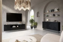 Bogart Komody*ASHA KOMODA 167 2D3SZ - czarny mat / stelaż