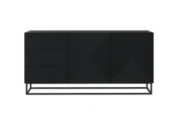 Bogart Komody*ASHA KOMODA 167 2D3SZ - czarny mat / stelaż