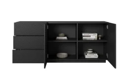 Bogart Komody*ASHA KOMODA 167 2D3SZ - czarny mat