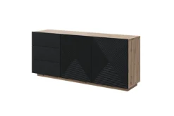 Bogart Komody*ASHA KOMODA 167 2D3SZ - czarny mat / artisan