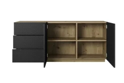 Bogart Komody*ASHA KOMODA 167 2D3SZ - czarny mat / artisan