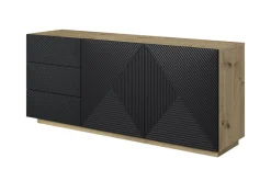 Bogart Komody*ASHA KOMODA 167 2D3SZ - czarny mat / artisan