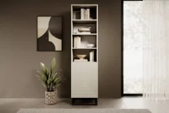 Bogart Szafki I Regały*ASHA REGAŁ 50 1D - cashmere / czarny stelaż