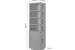 Bogart Szafki I Regały*ASHA REGAŁ 50 1D - czarny mat
