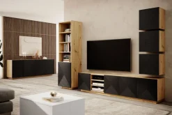 Bogart Szafki I Regały*ASHA REGAŁ 50 1D - czarny mat / artisan