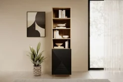 Bogart Szafki I Regały*ASHA REGAŁ 50 1D - czarny mat / artisan