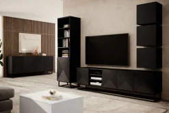 Bogart Szafki I Regały*ASHA REGAŁ 50 1D - czarny mat / stelaż