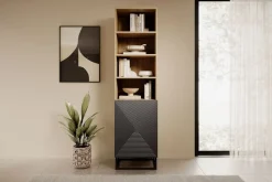 Bogart Szafki I Regały*ASHA REGAŁ 50 1D - rivier stone / artisan / stelaż