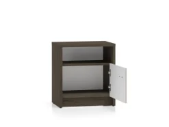 ML Meble Szafki Nocne*Avante 08 dąb windmill / MDF cashmere połysk - szafka nocna 1D