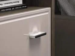 ML Meble Szafki Nocne*Avante 08 dąb windmill / MDF cashmere połysk - szafka nocna 1D