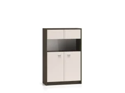 ML Meble Witryny*Avante 03 dąb windmill / MDF cashmere połysk - witryna 2D