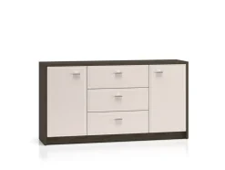 ML Meble Komody*Avante 04 dąb windmill / MDF cashmere połysk - komoda 2D3S