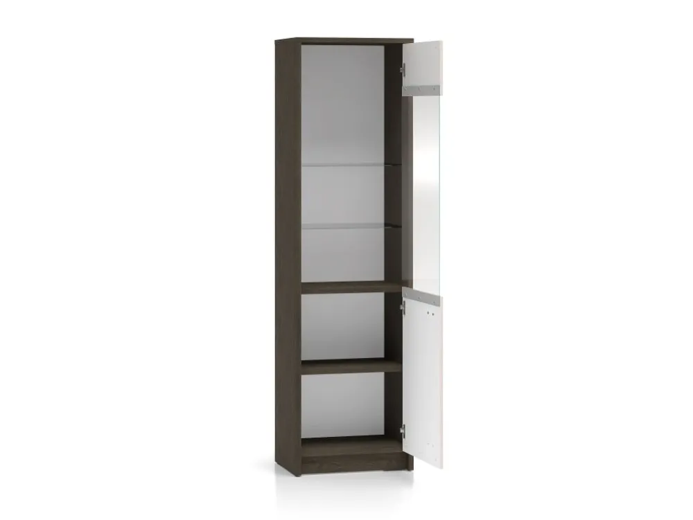 ML Meble Witryny*Avante 02 dąb windmill / MDF cashmere połysk - witryna 1DL/P