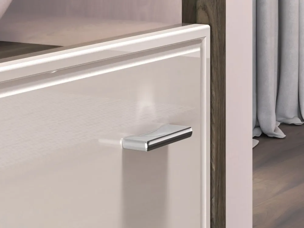 ML Meble Witryny*Avante 02 dąb windmill / MDF cashmere połysk - witryna 1DL/P