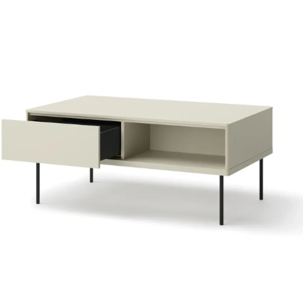 Lenart Stoliki Kawowe I Ławy*Ława z szufladą Epiro EP-08 kaszmirowa