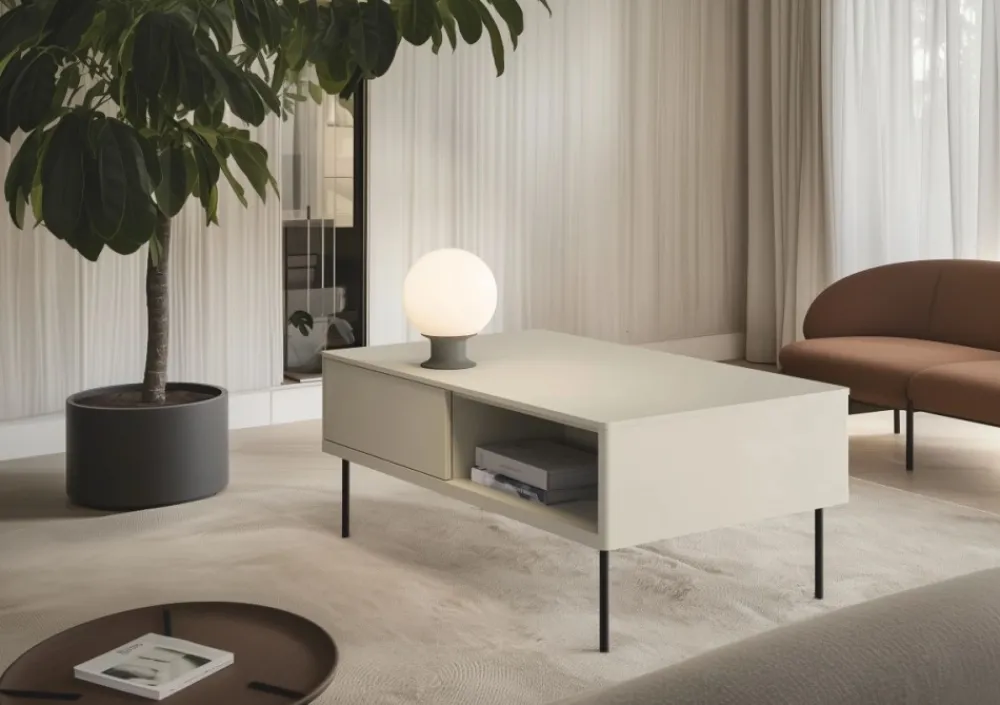 Lenart Stoliki Kawowe I Ławy*Ława z szufladą Epiro EP-08 kaszmirowa