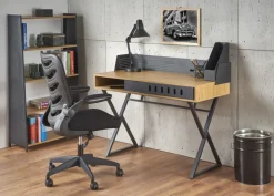 Halmar Biurka*B43 biurko dąb złoty / czarny (1p=1szt)1 sztuka