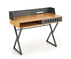 Halmar Biurka*B43 biurko dąb złoty / czarny (1p=1szt)1 sztuka