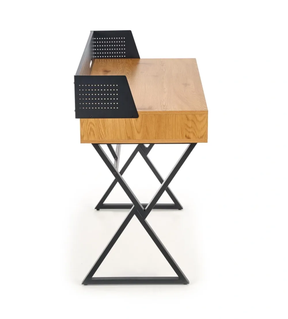 Halmar Biurka*B43 biurko dąb złoty / czarny (1p=1szt)1 sztuka