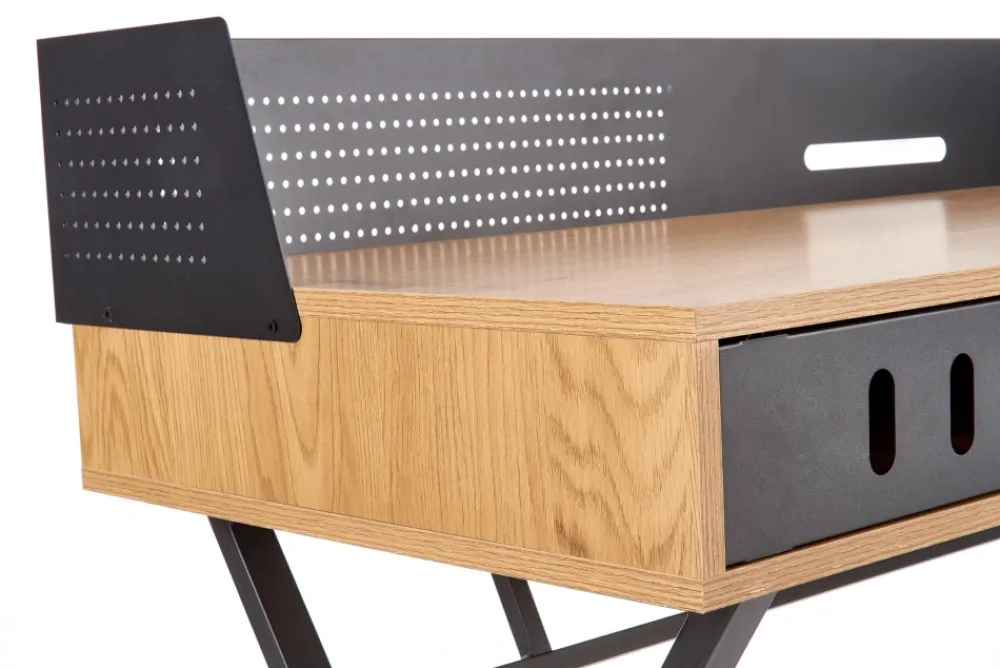 Halmar Biurka*B43 biurko dąb złoty / czarny (1p=1szt)1 sztuka