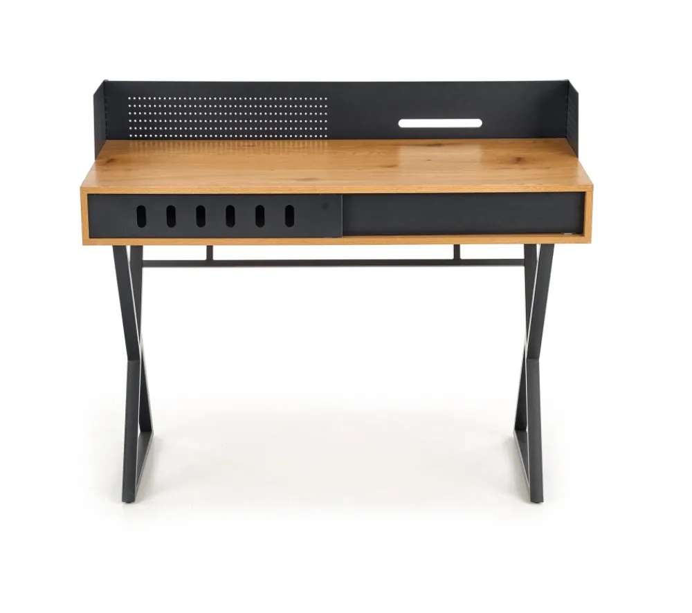 Halmar Biurka*B43 biurko dąb złoty / czarny (1p=1szt)1 sztuka