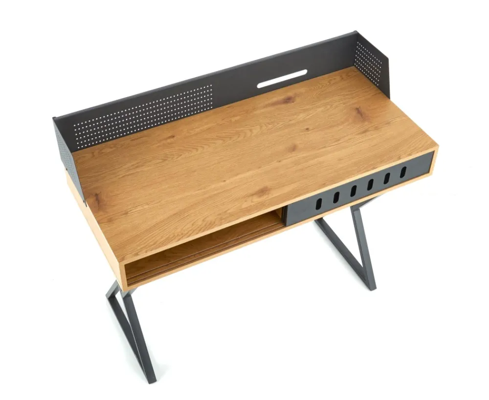 Halmar Biurka*B43 biurko dąb złoty / czarny (1p=1szt)1 sztuka