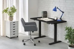 Halmar Biurka*B54 biurko z funkcją regulacji wysokości, blat - czarny, stelaż - czarny (2p=1szt)1 sztuka