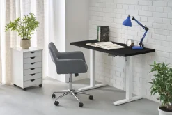 Halmar Biurka*B54 biurko z funkcją regulacji wysokości, blat - czarny, stelaż - biały (2p=1szt)1 sztuka