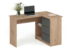 Halmar Biurka*BEGA biurko, dąb artisan / grafitowy (2p=1szt)1 sztuka