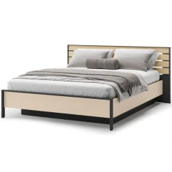 Lenart Łóżka Do Sypialni*Beżowe łóżko z pojemnikiem na pościel 160 ENNA EN-02 beż piaskowy
