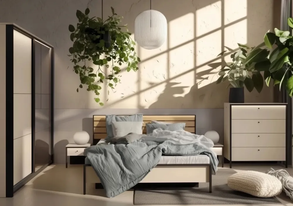 Lenart Łóżka Do Sypialni*Beżowe łóżko z pojemnikiem na pościel 160 ENNA EN-02 beż piaskowy