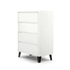 Mebelbos Komody Do Biura|Komody Do Przedpokoju*Biała komoda z czterema szufladami, skandynawska BORG