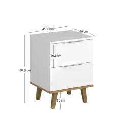 Mebelbos Komody Do Biura|Komody Młodzieżowe*Biała komoda z dwiema szufladami Neptun