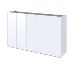 Lenart Komody Do Biura|Komody Do Przedpokoju*Biała komoda z półkami i oświetleniem LED Easy EA-01 5D