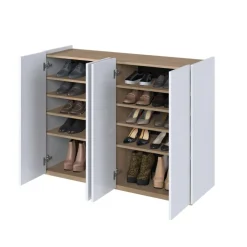 Lenart Komody Do Biura|Komody Do Przedpokoju*Biała komoda z półkami i oświetleniem LED Easy EA-02 4D