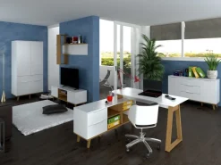 Mebelbos Komody Do Biura|Komody Młodzieżowe*Biała komoda z półkami i szufladami Neptun