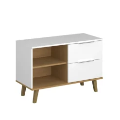 Mebelbos Komody Do Biura|Komody Młodzieżowe*Biała komoda z szufladami i półkami Neptun