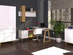 Mebelbos Biurka Do Biura|Biurka Do Pokoju Młodzieżowego*Biały blat biurka Neptun