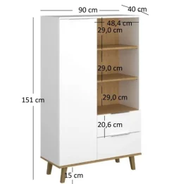 Mebelbos Szafki I Regały*Biały regał otwarty Neptun