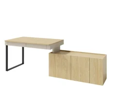 Meblar Biurka Do Biura|Biurka Do Pokoju Młodzieżowego*Biurko 130 cm z komodą do pokoju Luca LC10 beż piaskowy