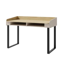Meblar Biurka Do Biura|Biurka Do Pokoju Młodzieżowego*Biurko do pokoju 125 cm z półkami Alessio AE10 beż piaskowy