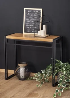 Halmar Biurka*BOLIVAR KN1 konsolka dąb złoty / czarny (1p=1szt)1 sztuka