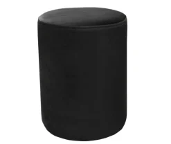 Dzieci Hauss Pufy Do Przedpokoju|Pufy Do Pokoju Młodzieżowego*Czarna pufa okrągła welurowa Roller Magic Velvet 2219