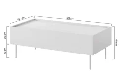 Bogart Stoliki Kawowe I Ławy*DESIN ŁAWA 120 2SZ - cashmere / dąb nagano