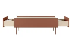 Bogart Stoliki Kawowe I Ławy*DESIN ŁAWA 120 2SZ - ceramic red / dąb nagano