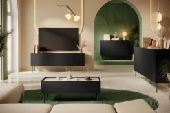 Bogart Stoliki Kawowe I Ławy*DESIN ŁAWA 120 2SZ - czarny mat / dąb nagano