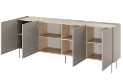 Bogart Komody*DESIN KOMODA 220 4D - cashmere / dąb nagano