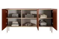 Bogart Komody*DESIN KOMODA 170 3D - ceramic red / dąb nagano