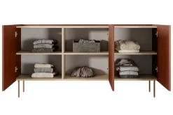 Bogart Komody*DESIN KOMODA 170 3D - ceramic red / dąb nagano